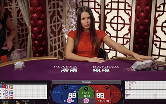 Live baccarat table sample